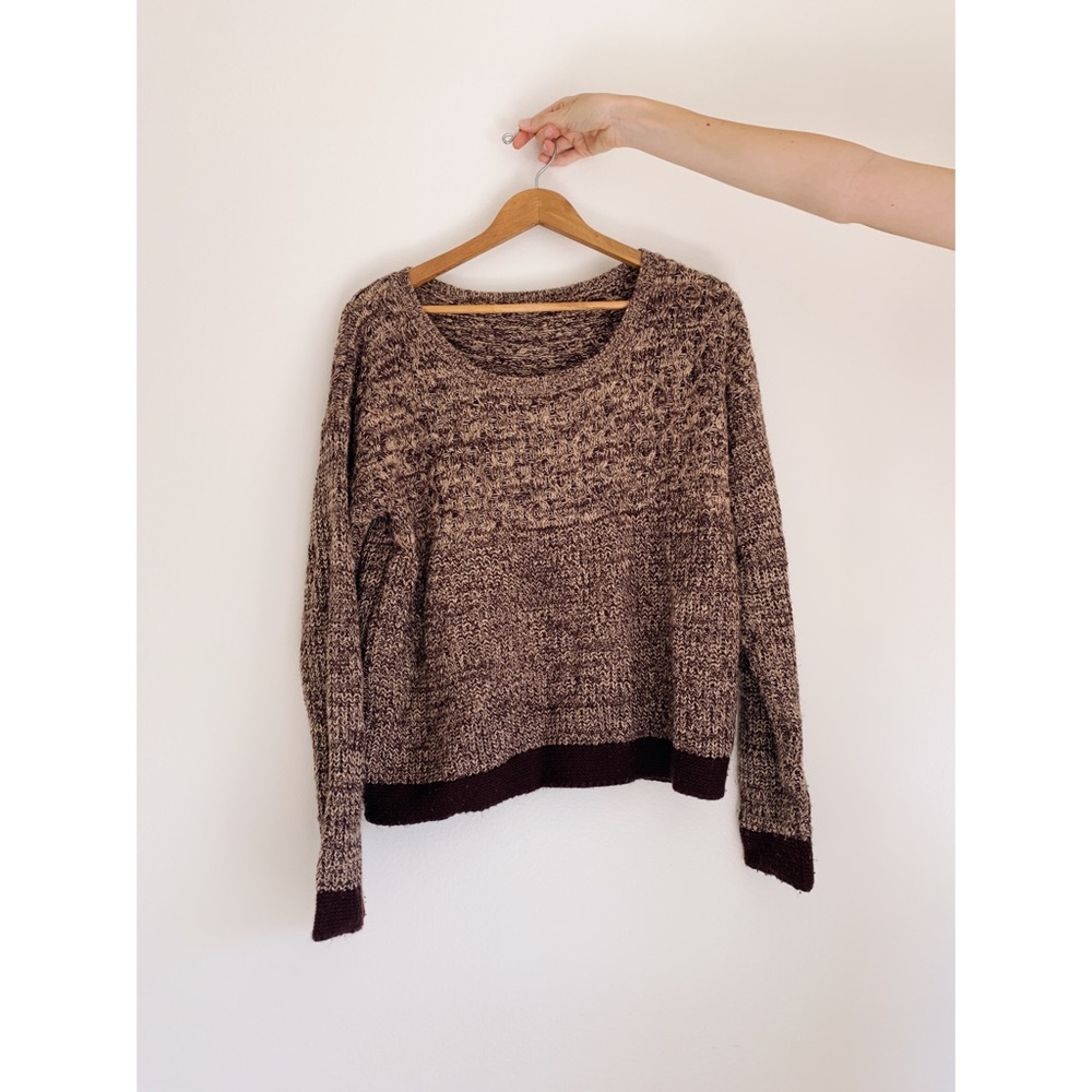 Burgundy knit sweater